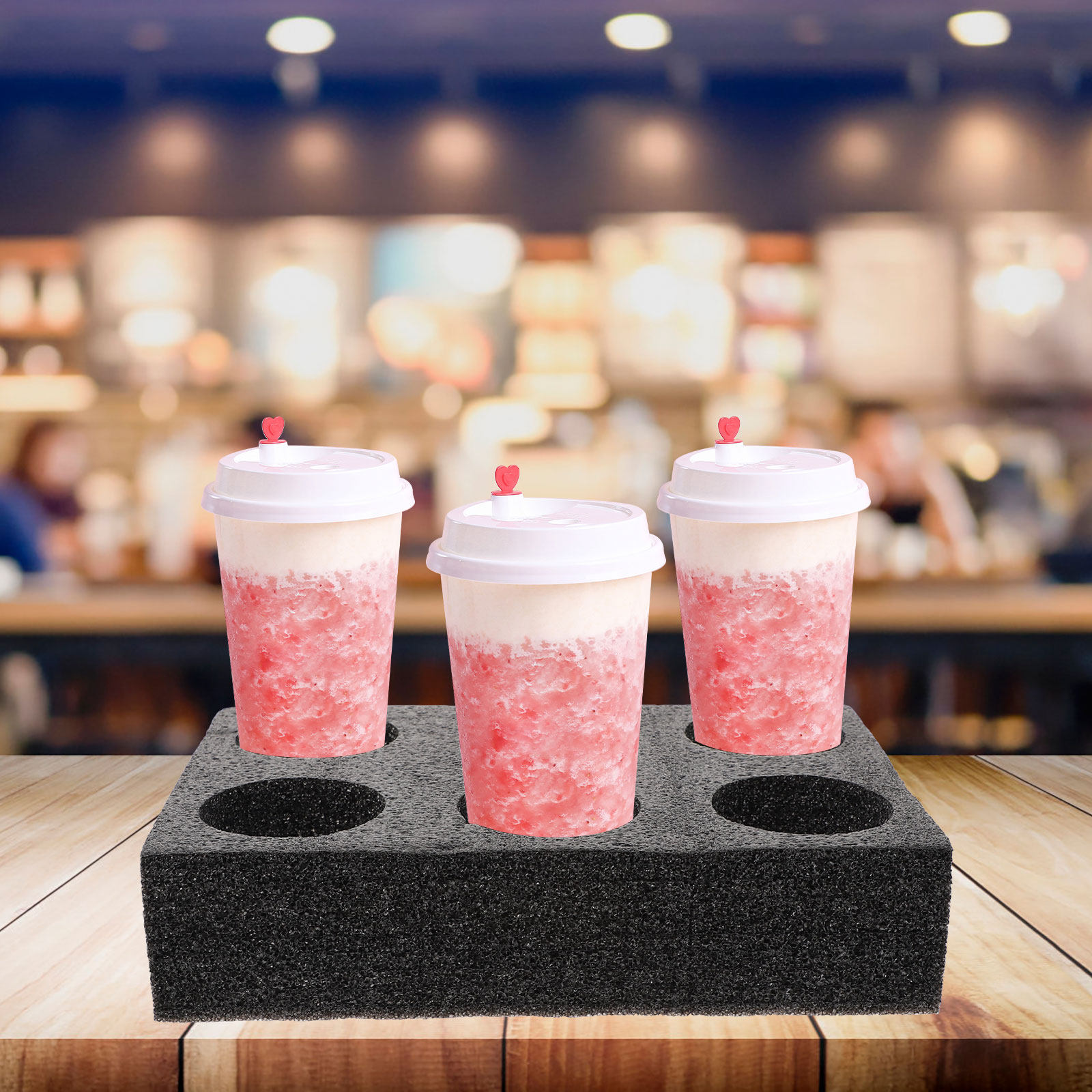 Coffee Tea Milk - 2Pcs Eco-Friendly Biodegradable Drink Carrier Tray