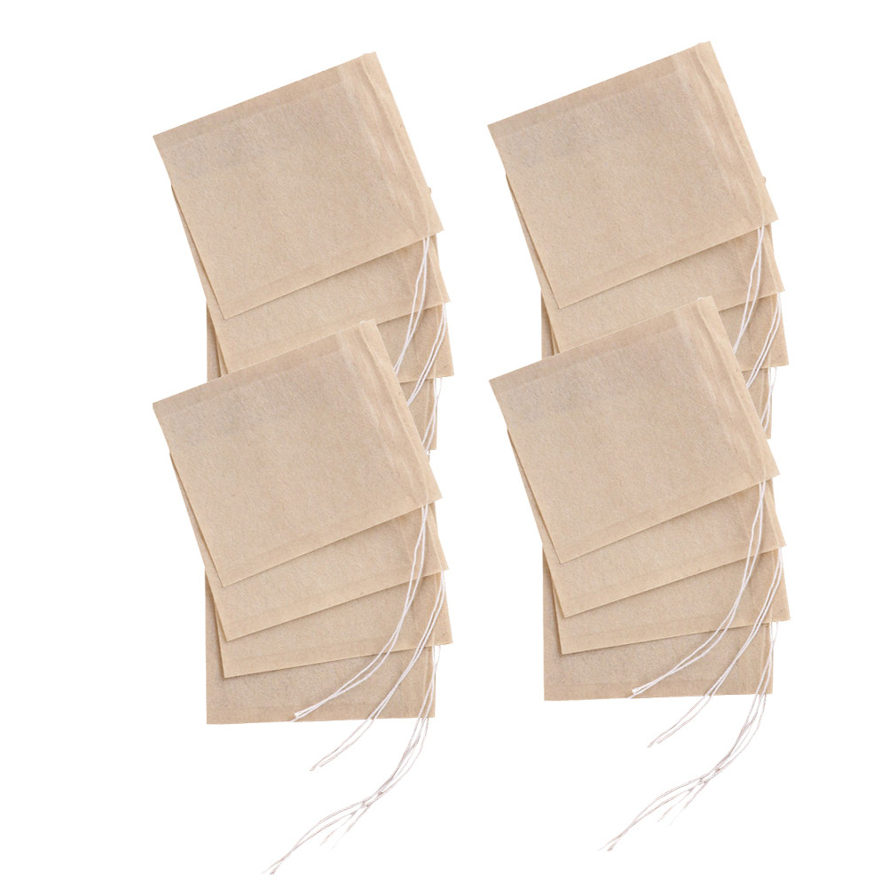 Coffee Tea Spices - 200Pcs Disposable Paper Tea Bags Drawstring