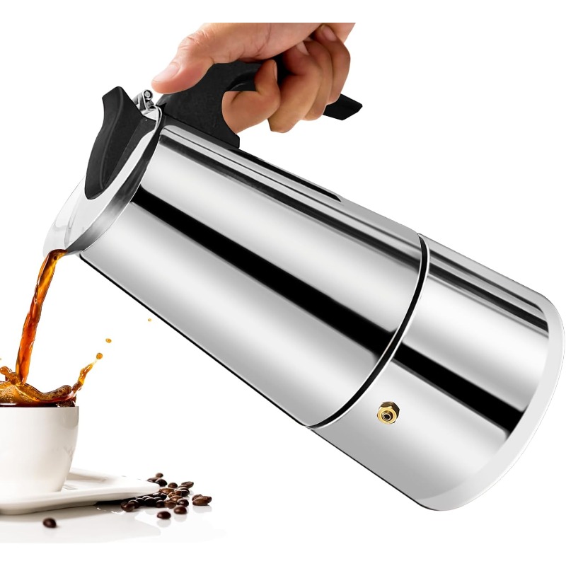 Moka Pot Stove - 6 Cup Mocha Pot Stainless Steel