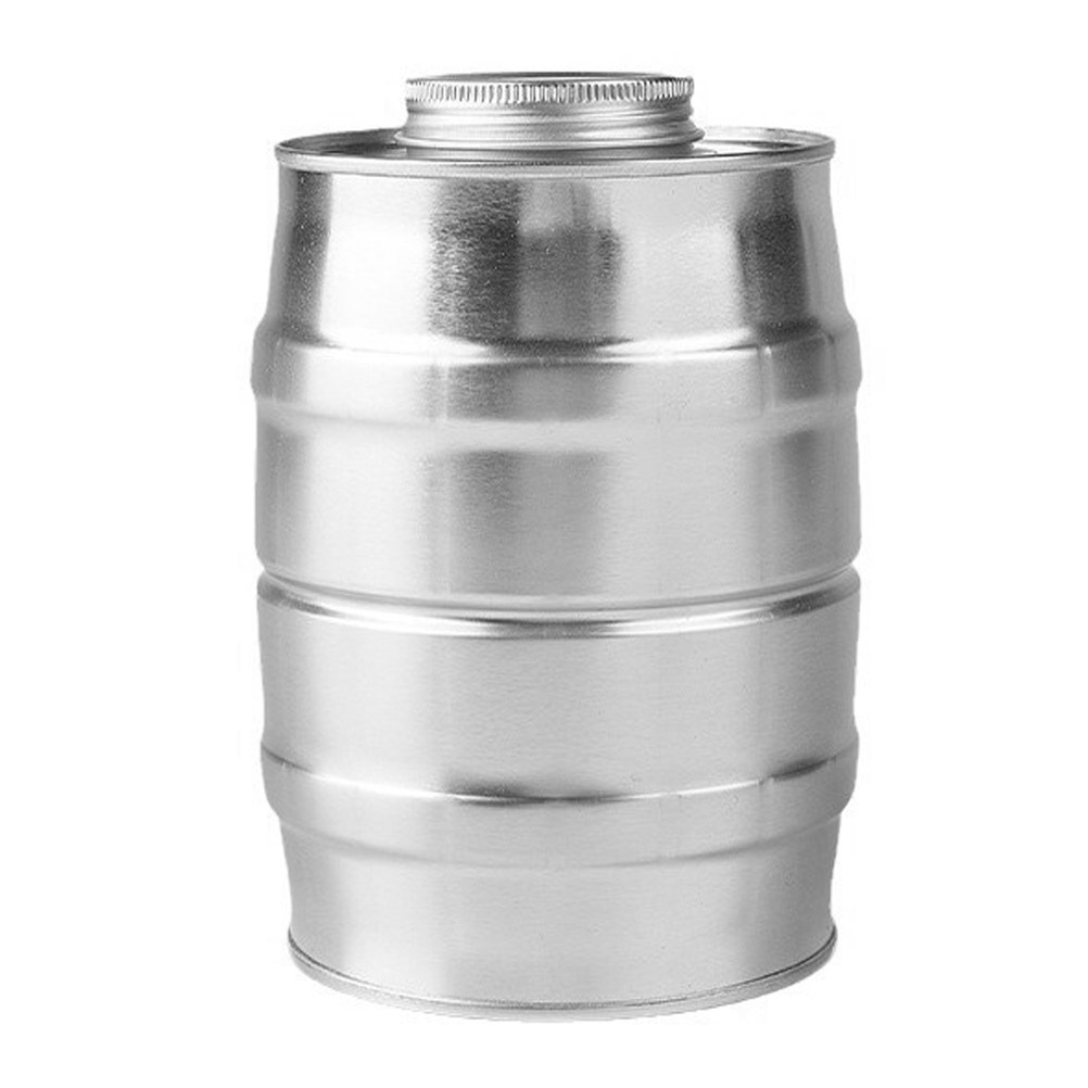 Coffee Tea Beans - Retro Wine Barrel Shaped Metal Coffee