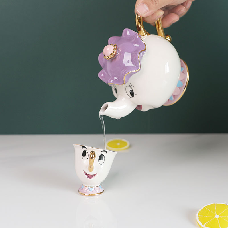 Coffee Tea Jar Set - In-Stock Teapot Cute Cartoon Beauty And