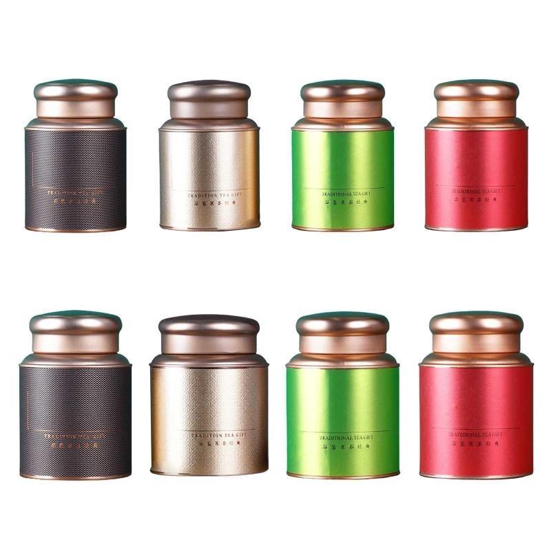 Coffee Tea Sugar Canisters - 652F Retro Beautiful Tea Canister Portable