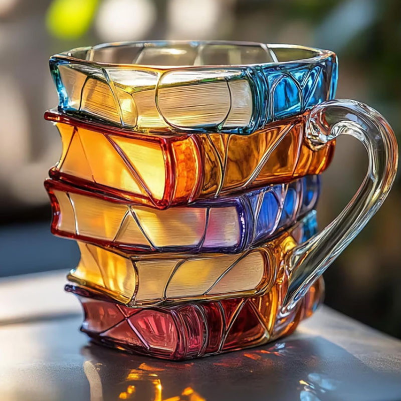 Coffee Tea Library - Book Coffee Mug Cappuccino colorful 3D