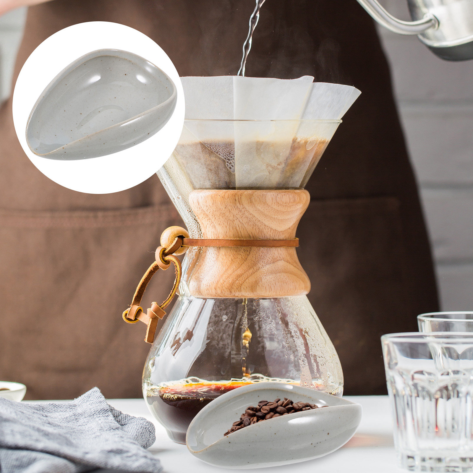 Coffee Tea Beans - Premium Ceramic Coffee Bean Dosing Tray