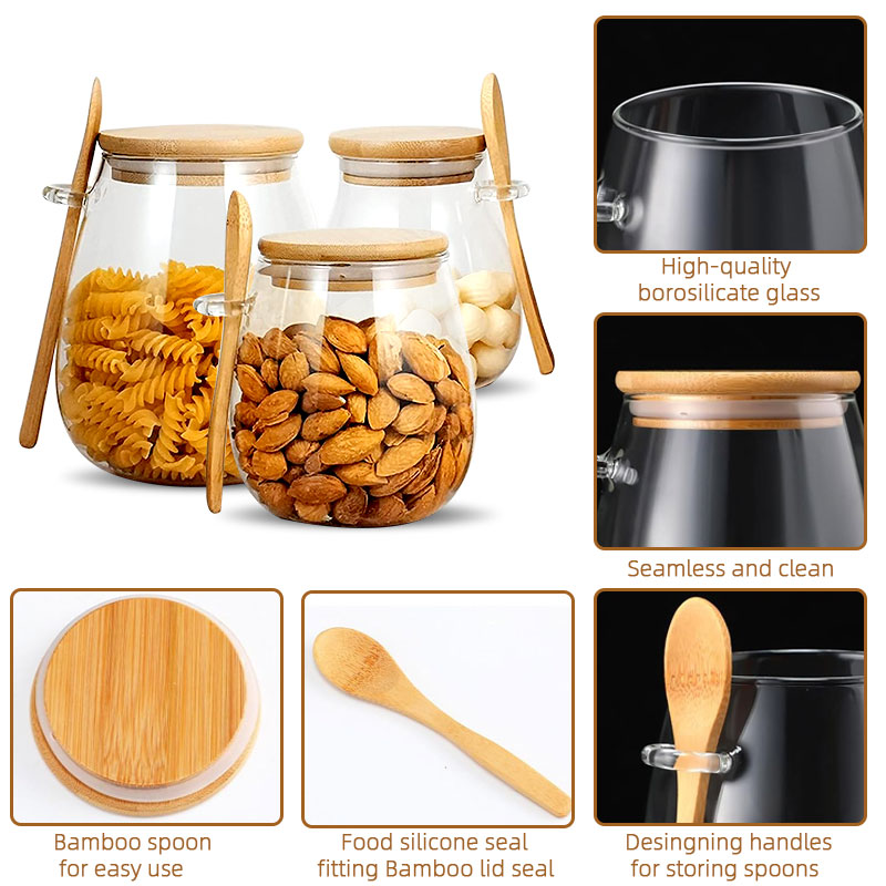 34oz sealed glass jar with spo - Coffee Tea Jar Set recension och pris