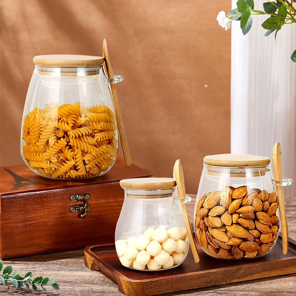 34oz sealed glass jar with spo - Coffee Tea Jar Set recension och pris