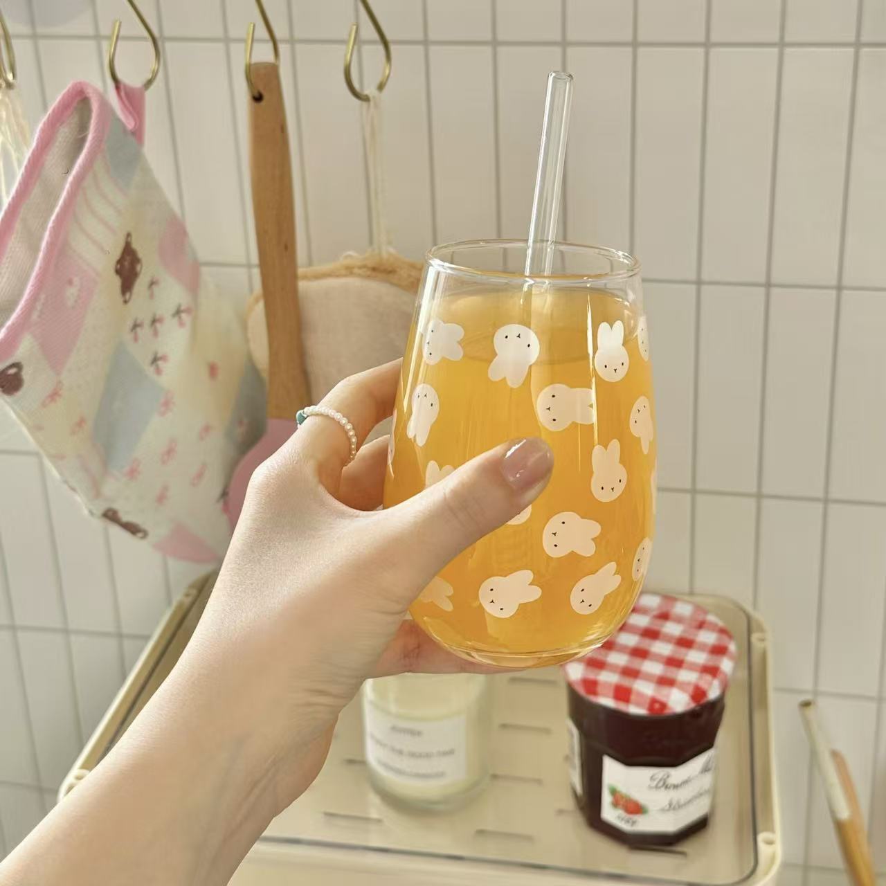 Cute Miffy Rabbit Printed Glas - Coffee Tea Milk recension och pris