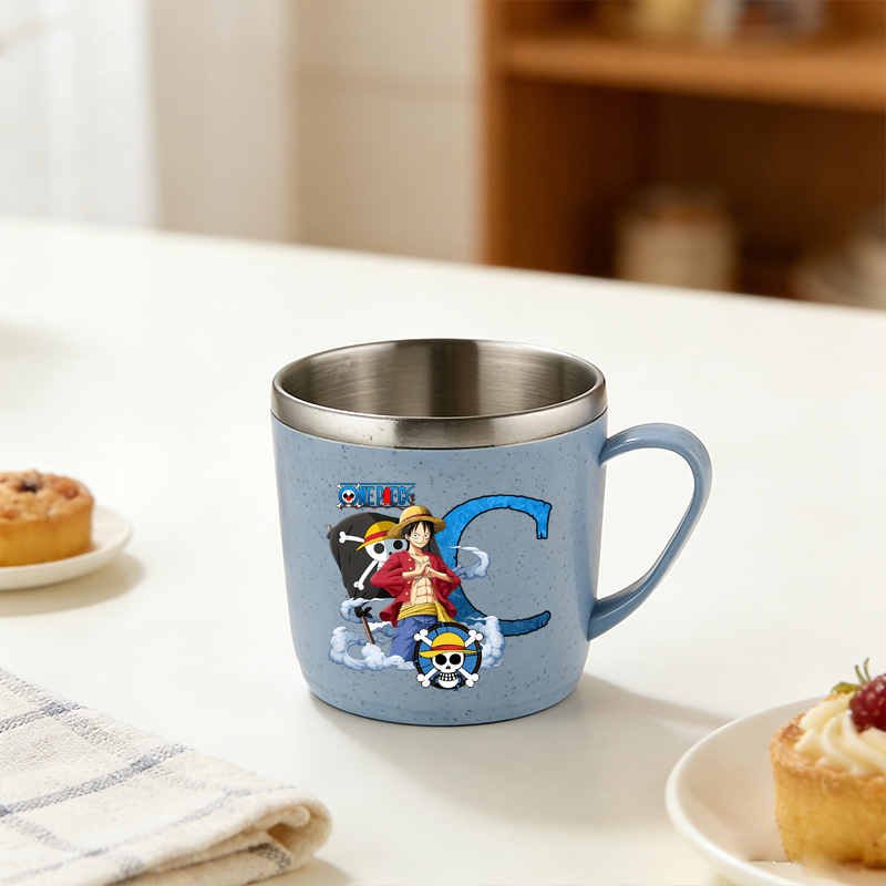 One Piece Water Cup Boy Girl A - Coffee Tea Name recension och pris