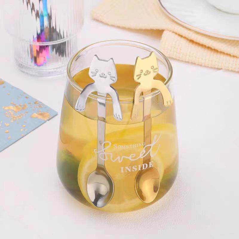 *1Pcs Stainless Steel Cute Cat - Coffee Tea Love recension och pris