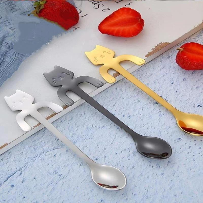 *1Pcs Stainless Steel Cute Cat - Coffee Tea Love recension och pris