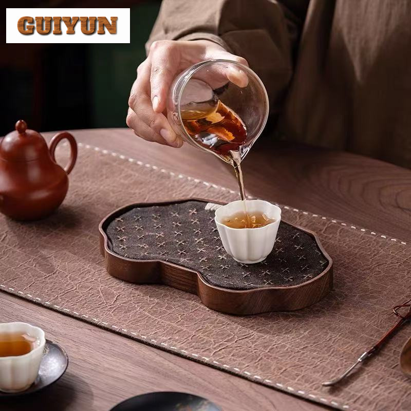 Black Walnut Small Tea Tray Sn - Coffee Tea Stand recension och pris