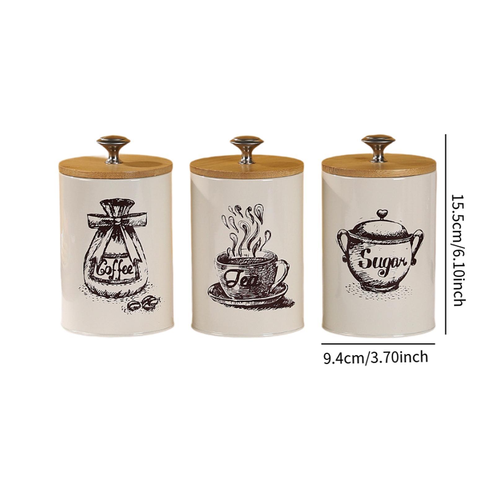 Farmhouse Coffee Tea Sugar Can - Coffee Tea Jar Set recension och pris