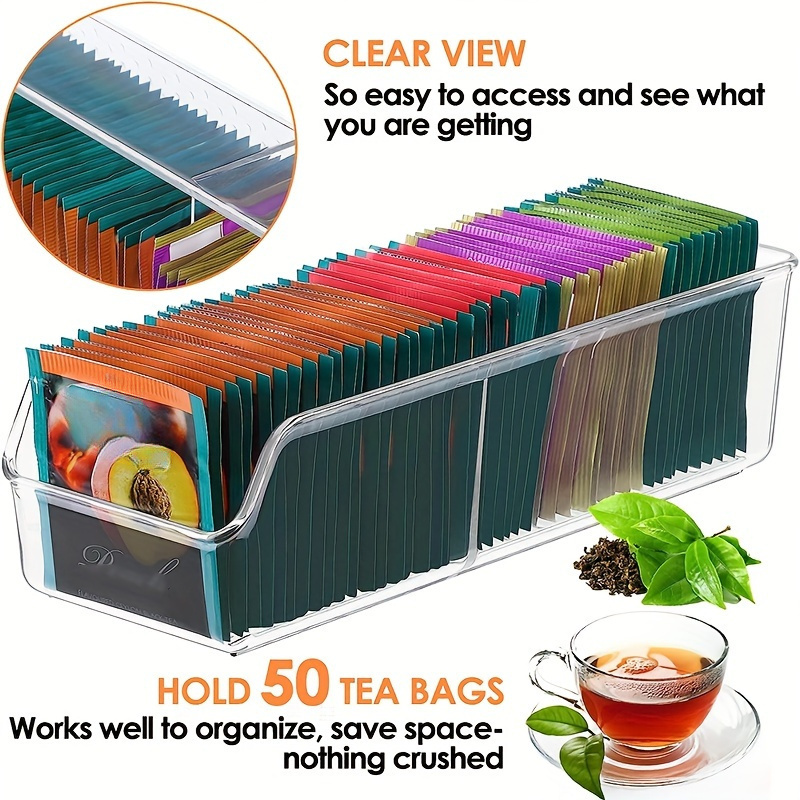 1pc Clear Tea Bag Organizer Bo - Coffee Tea Drawer Organizer recension och pris