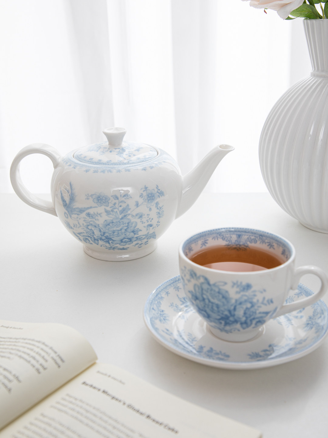 House, retro blue peony aftern - Coffee Tea Jar Set recension och pris