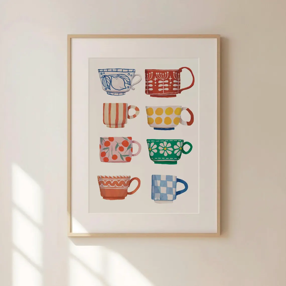 Tea Cup Print, Breakfast poste - Coffee And Tea Bar recension och pris