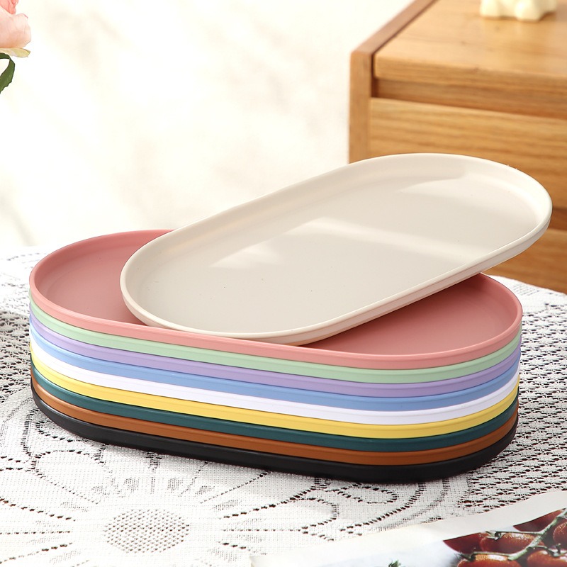 4Pcs Plastic Coffee Tray, Oval - Coffee Tea Stand recension och pris