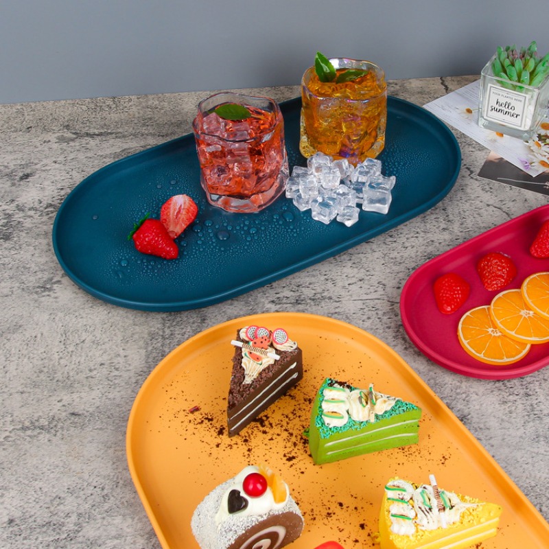 4Pcs Plastic Coffee Tray, Oval - Coffee Tea Stand recension och pris
