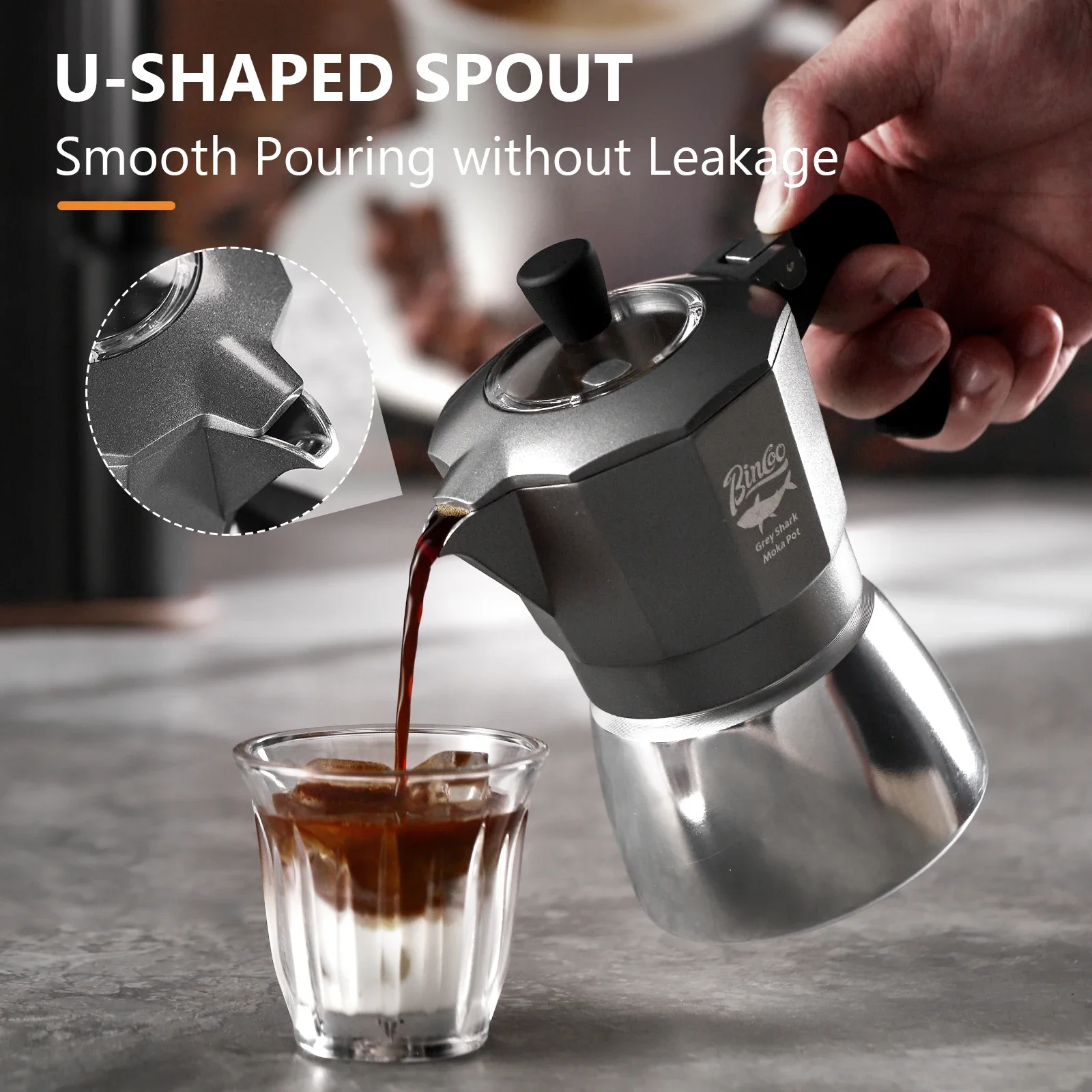 Bincoo 2 Cups Double Valve Mok - Moka Pot Stove recension och pris