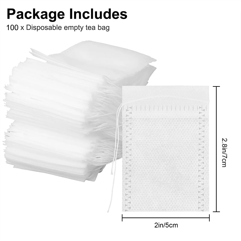 ●100PCS Non-woven Tea Bags Dis - Coffee Tea Spices recension och pris