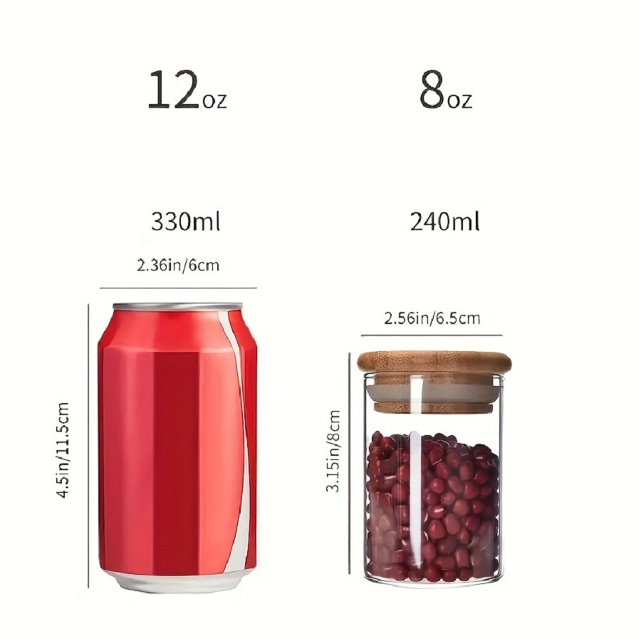 12pcs/set Airtight Glass Stora - Coffee Tea Jar Set recension och pris