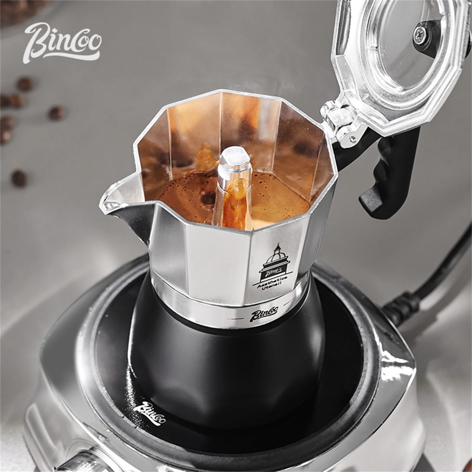 BINCOO Double Valve Moka Pot，E - Moka Pot Stove recension och pris