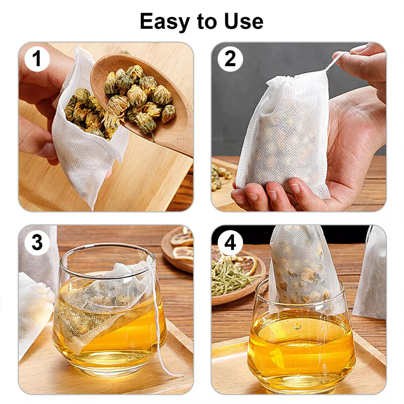 100PCS Non-woven Tea Bags Disp - Coffee Tea Spices recension och pris