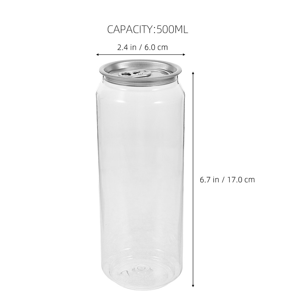 5pcs Transparent Beverage Cans - Coffee Tea Milk recension och pris