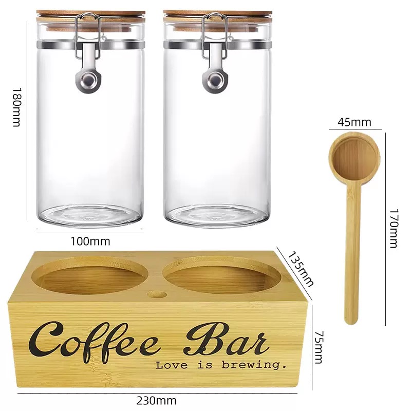 Coffee Storage Jars 2 Pack wit - Coffee Tea Beans recension och pris