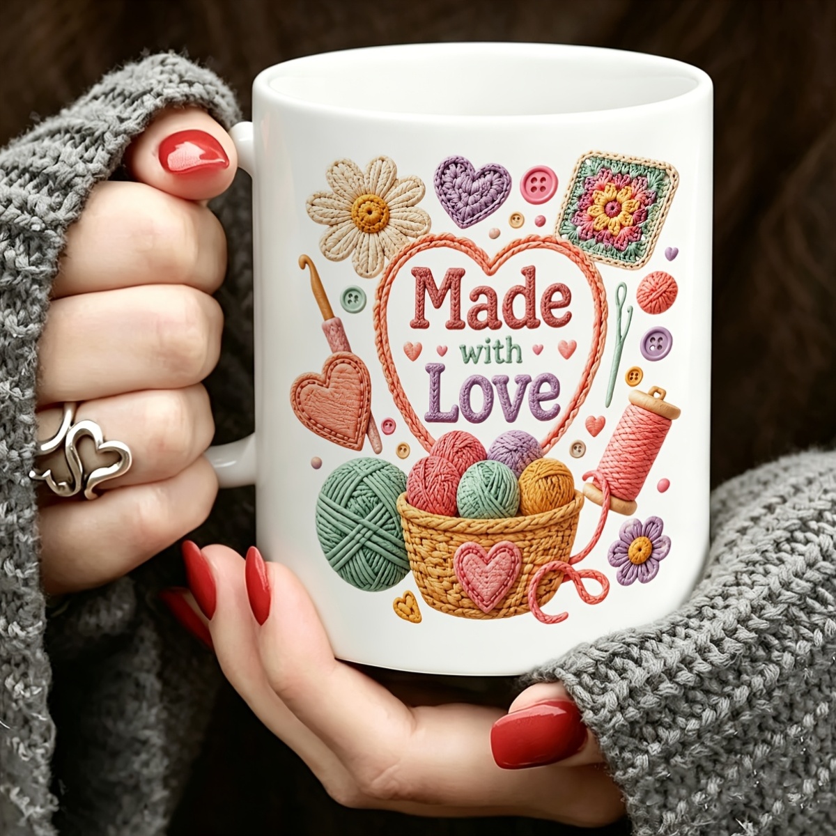 Handmade 11 oz Ceramic Mug, Ex - Coffee Tea Love recension och pris