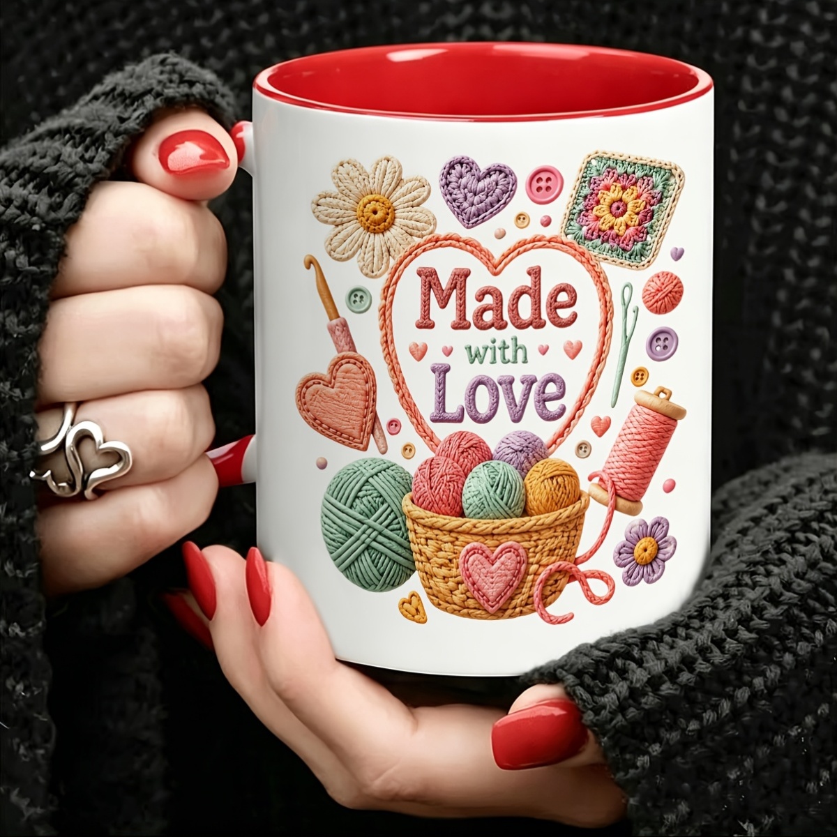 Handmade 11 oz Ceramic Mug, Ex - Coffee Tea Love recension och pris