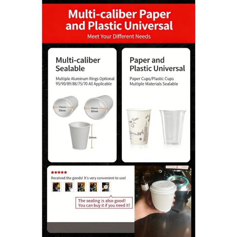 Automatic Plastic Cup Sealing  - Coffee Tea Milk recension och pris