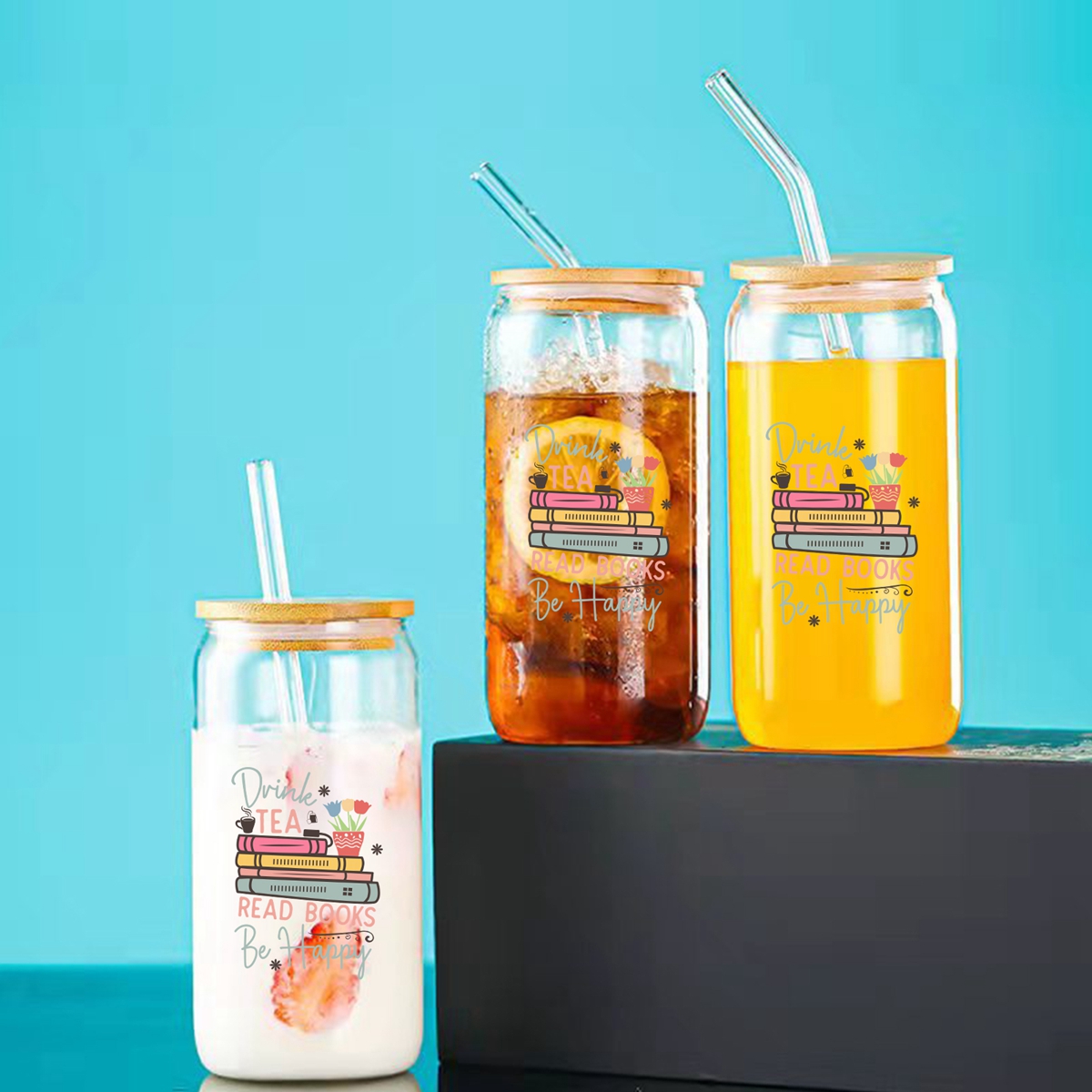 1pc Drink Tea Read Books Be Ha - Coffee Tea Library recension och pris