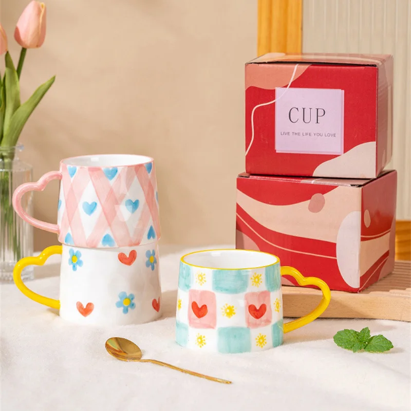 Ceramic Mug Creative Cute Hand - Coffee Tea Love recension och pris