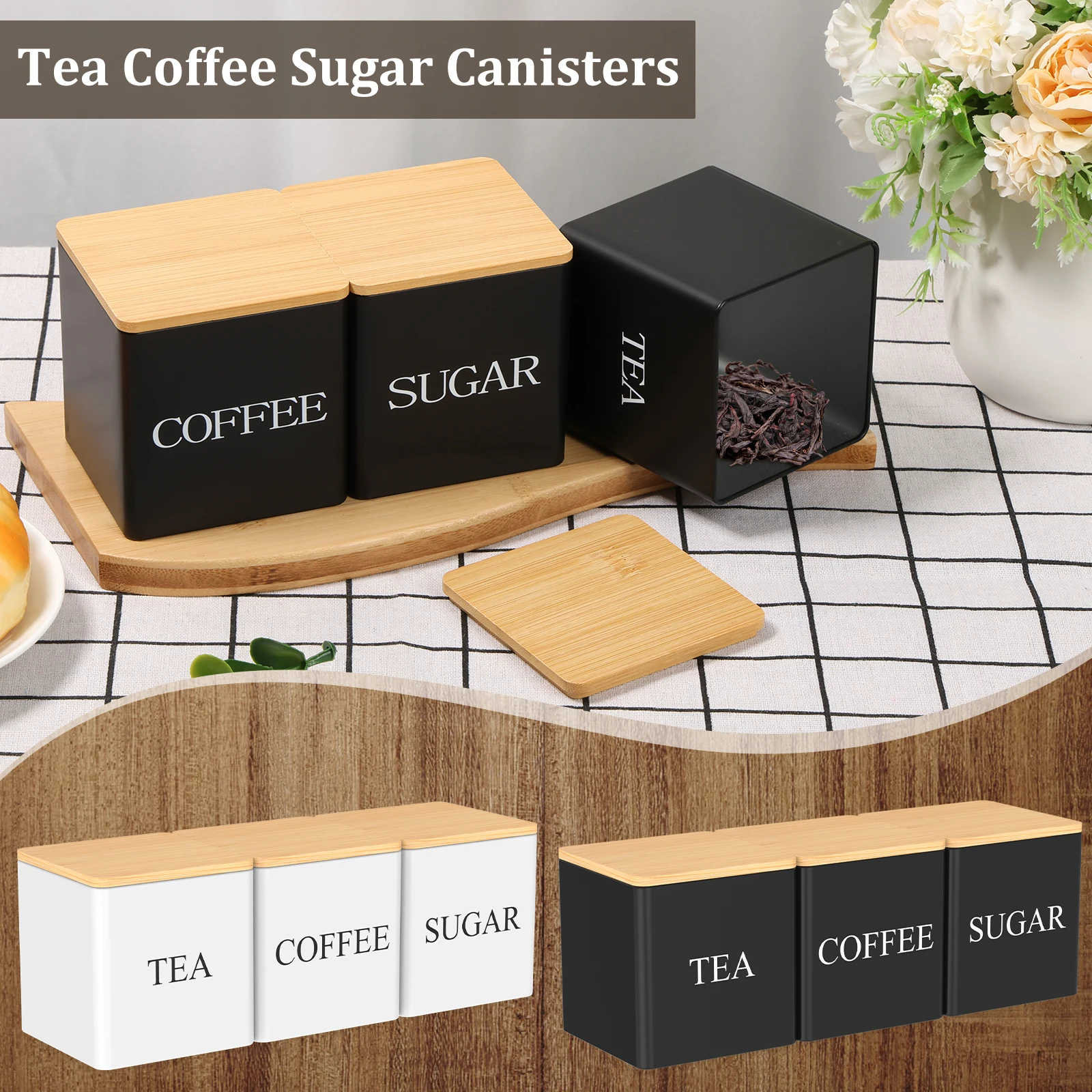 3Pcs Set 500ml Tea Sugar Coffe - Coffee Tea Jar Set recension och pris