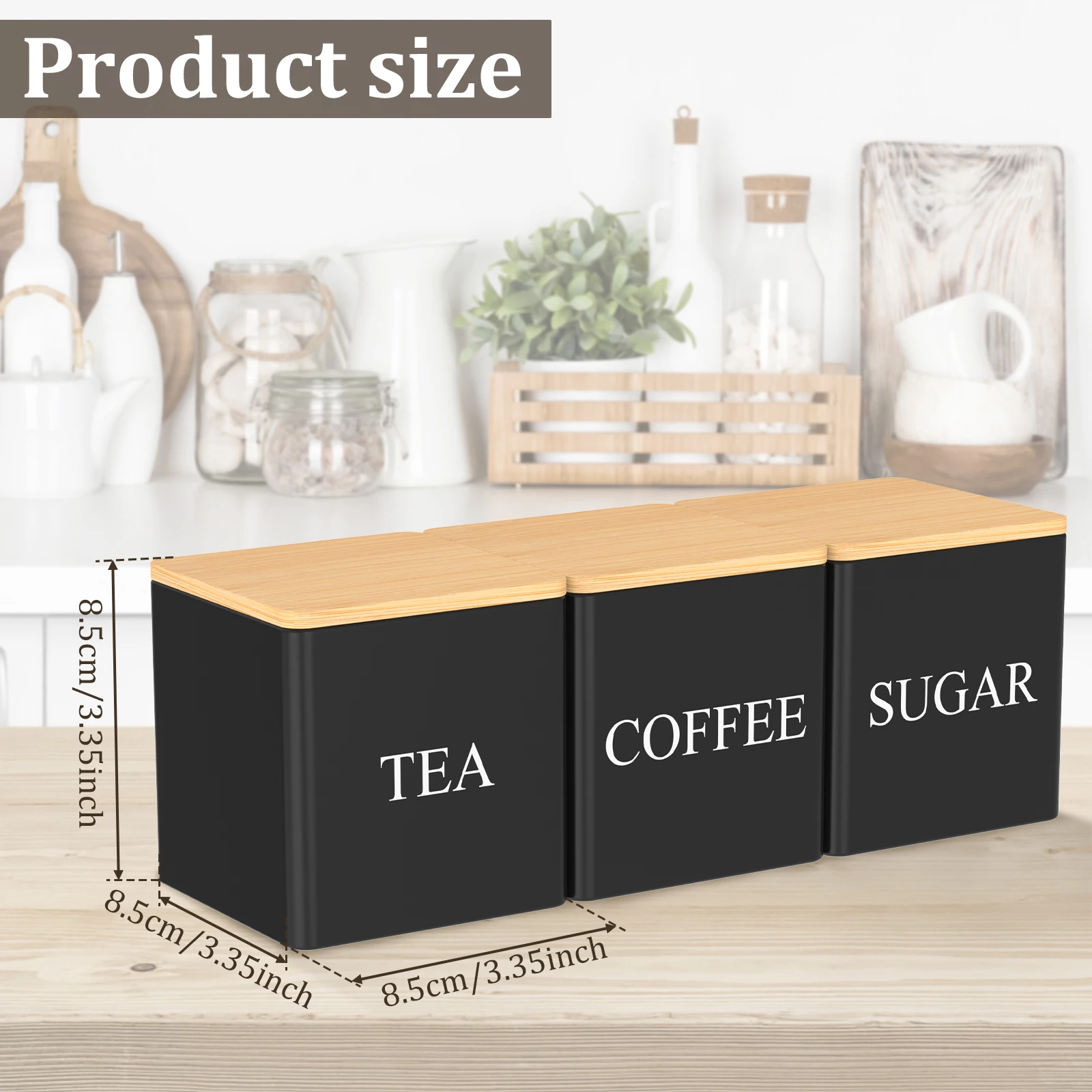 3Pcs Set 500ml Tea Sugar Coffe - Coffee Tea Jar Set recension och pris