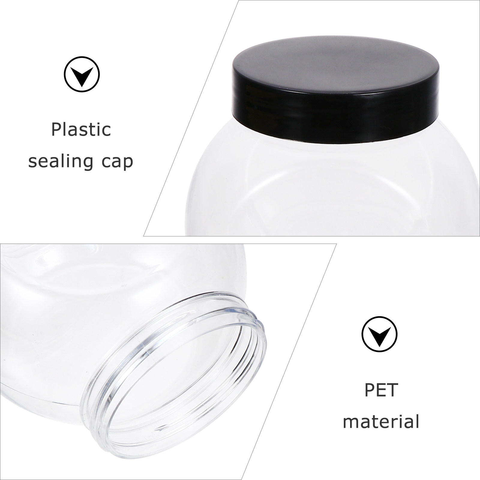 1Set Food Storage Cans Transpa - Coffee Tea Sugar Canisters recension och pris