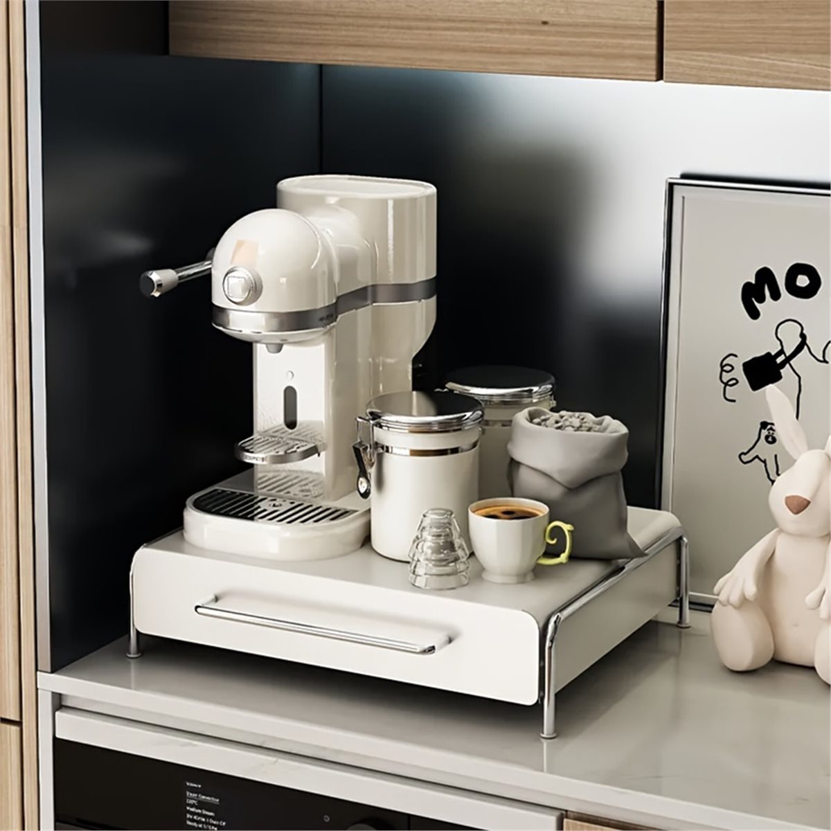 fitfit Elegant Metal Coffee Po - Coffee Tea Drawer Organizer recension och pris