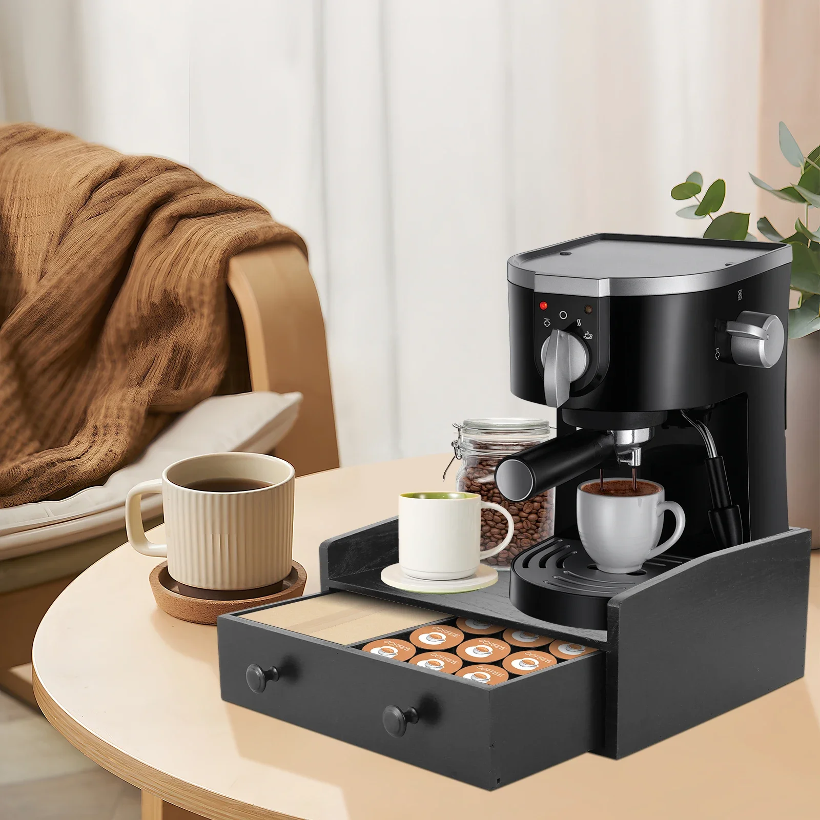 Coffee Machine Base Drawer Woo - Coffee Tea Drawer Organizer recension och pris