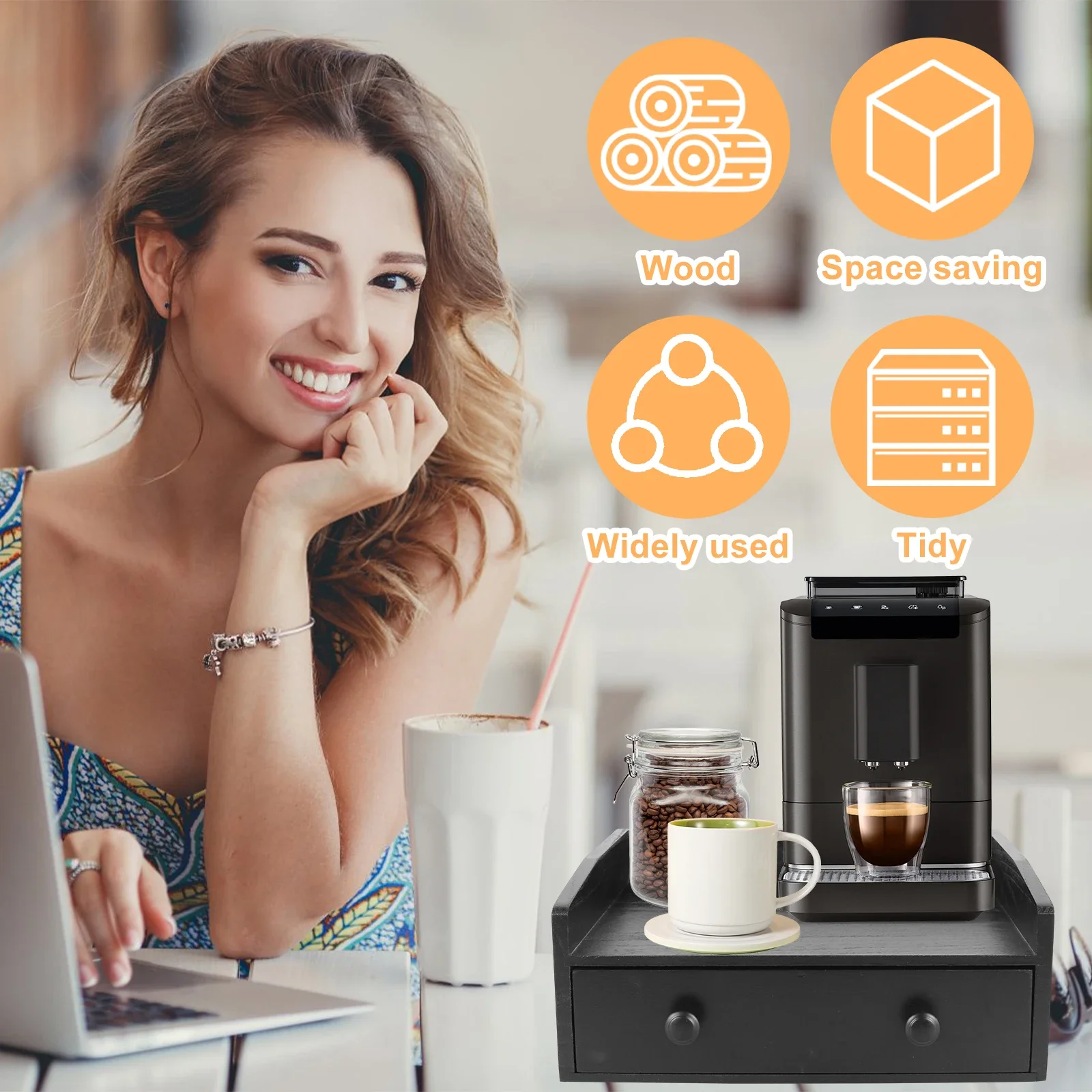 Coffee Machine Base Drawer Woo - Coffee Tea Drawer Organizer recension och pris