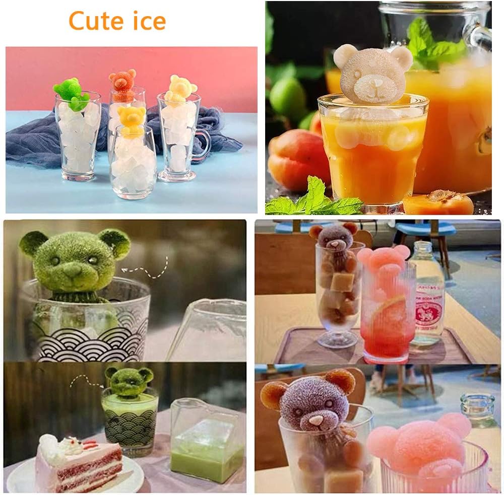 1~6Pcs Ice Bear Mold 3D Bear S - Coffee Tea Love recension och pris