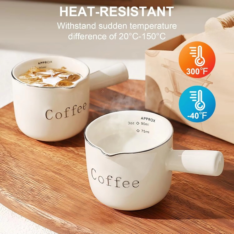 Mini Ceramic Coffee Cup with H - Coffee Tea Milk recension och pris