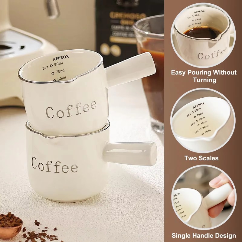 Mini Ceramic Coffee Cup with H - Coffee Tea Milk recension och pris