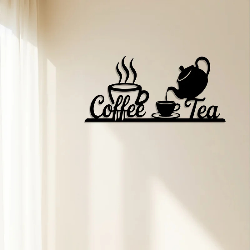 Rustic Metal Coffee & Tea Wall - Coffee Tea Icon recension och pris