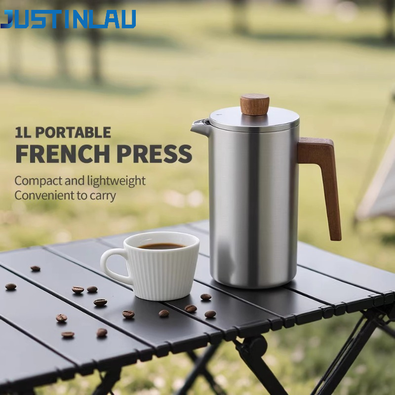 JUSTINLAU 1000ml Stainless Ste - Coffee Tea Press recension och pris