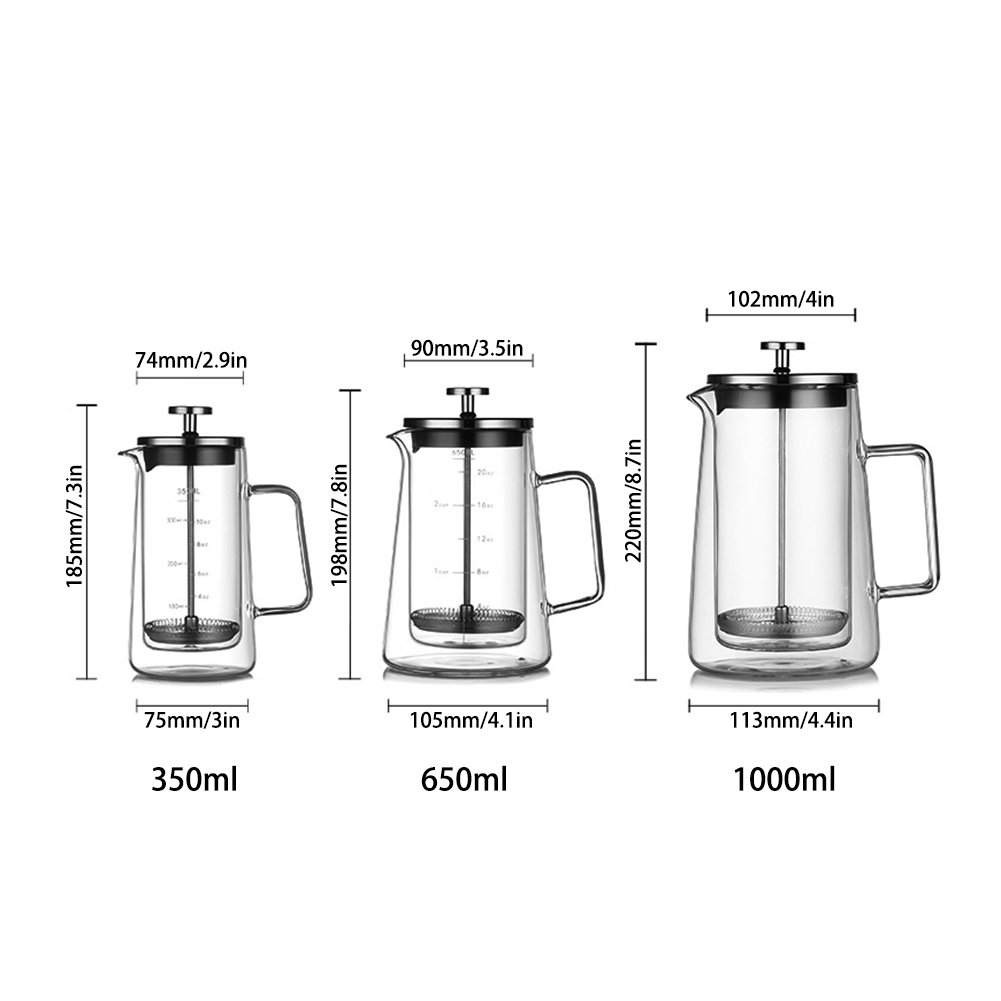 Double Layers French Press Pot - Coffee Tea Press recension och pris