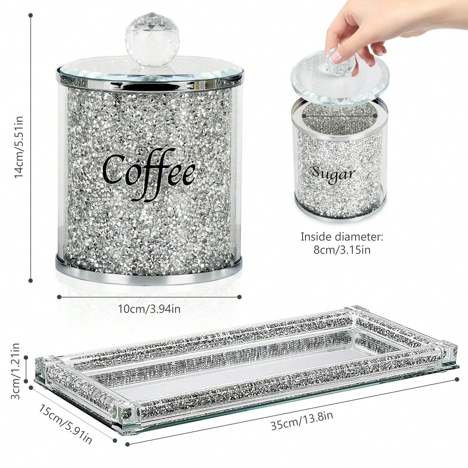 Coffee Sugar Tea Canister Set  - Coffee Tea Jar Set recension och pris