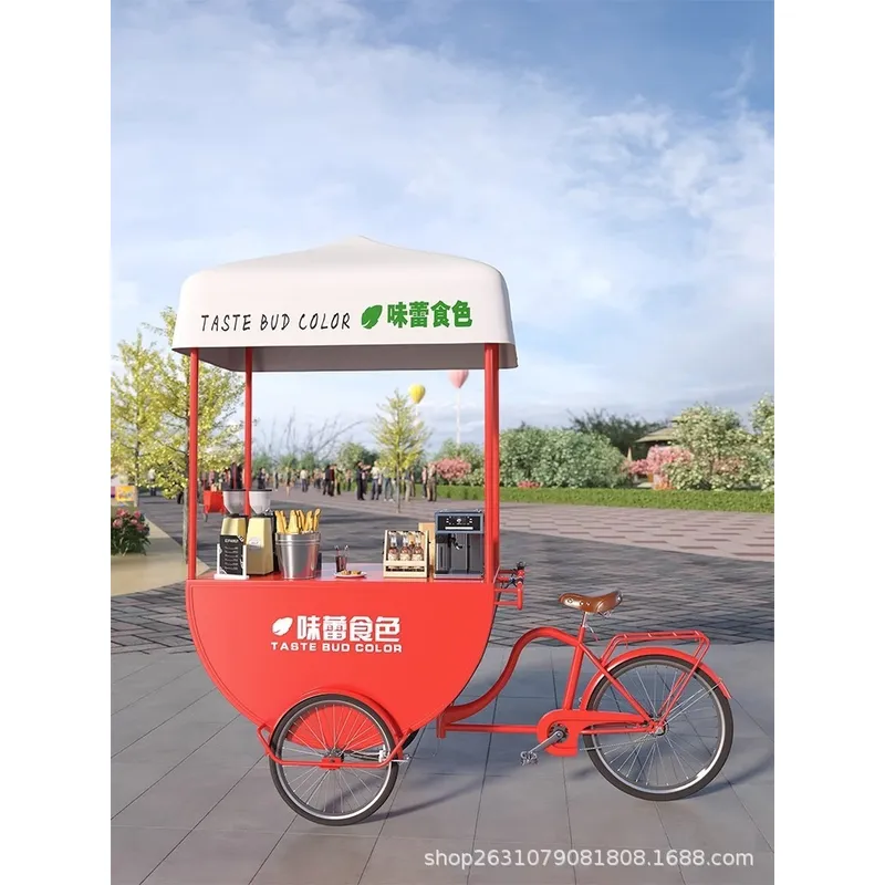 Outdoor Mobile Food Cart Snack - Coffee Tea Milk recension och pris
