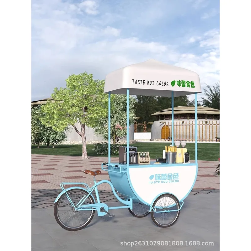 Outdoor Mobile Food Cart Snack - Coffee Tea Milk recension och pris