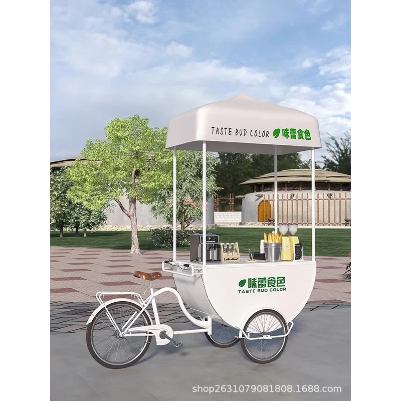 Outdoor Mobile Food Cart Snack - Coffee Tea Milk recension och pris