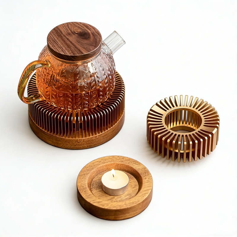 Gold Hollow Aluminum Alloy Tea - Coffee Tea Stand recension och pris